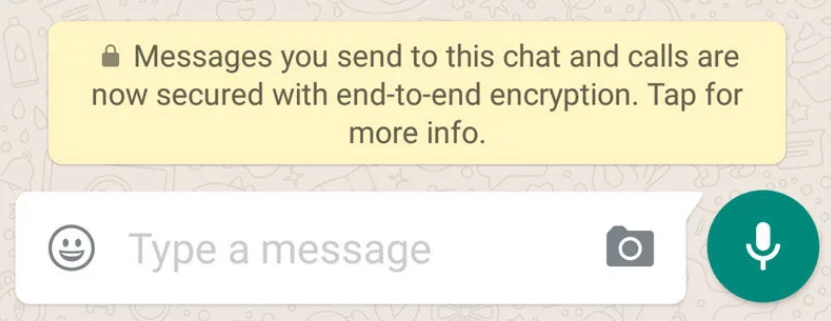 WhatsApp Encrypted Message Example