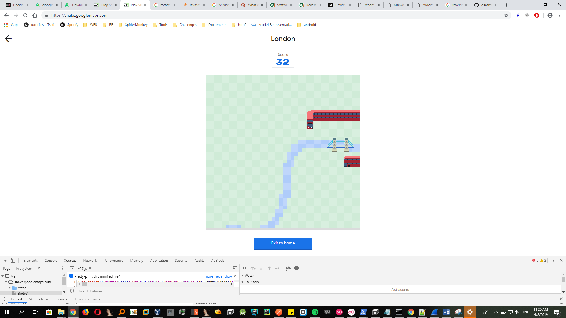 Play Snake on Google Maps