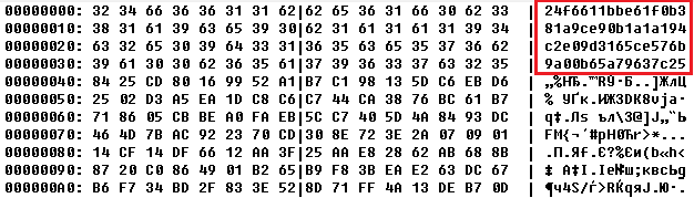 Figure 16 – Encrypted payload part