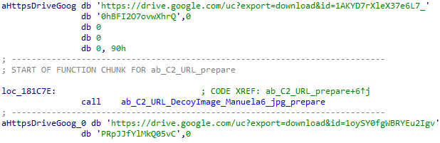 Figure 20 - URL for downloading decoy image