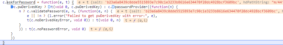 The askForPassword function reads and validates the PIN code