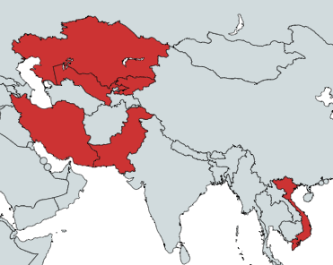 Figure 16 – Countries targeted in the “Stayin’ Alive” campaign.