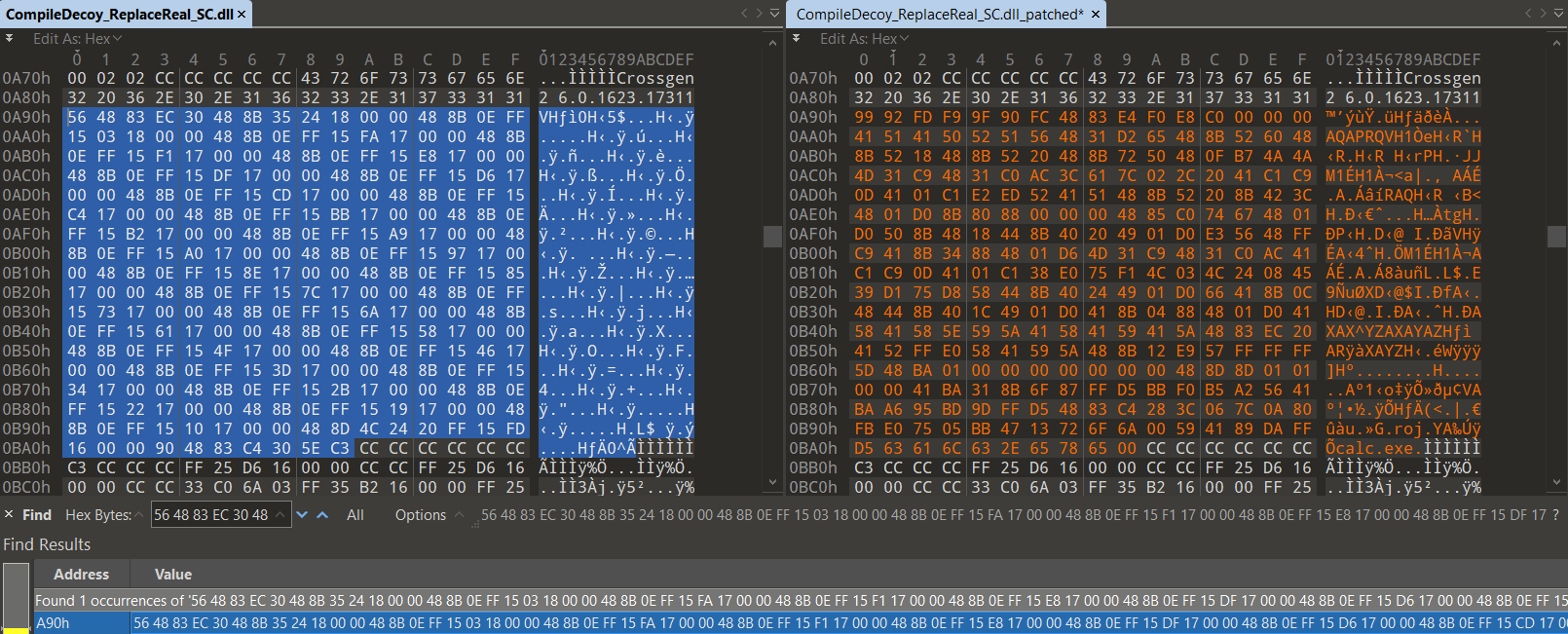 Figure 13: Binary patching using 010 Editor