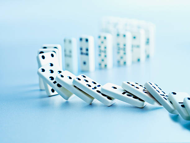 Figure 4 - Proofs by induction have been likened to ‘a row of
dominoes falling’, and the same metaphor applies to this technique.