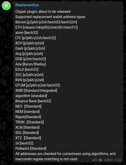 Figure 56 - List of the applications attacked by the Clipper plugin
(added in version 0.5.1).