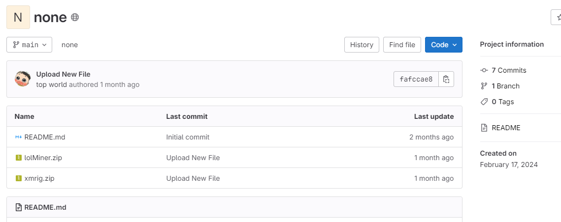 Figure 12 - Malicious Gitlab project. (All commits at GMT+1
timezone)