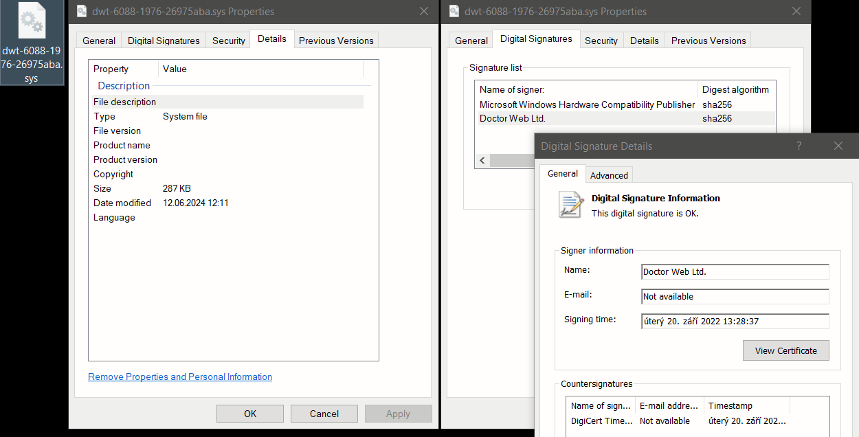 Figure 5: Vulnerable component of Dr.Web products.