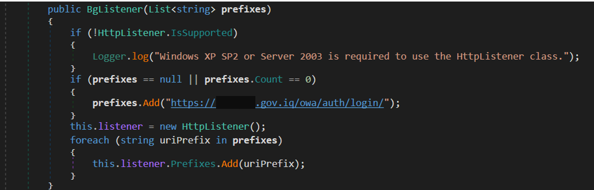 Figure 11 – HTTP Listener Malware.