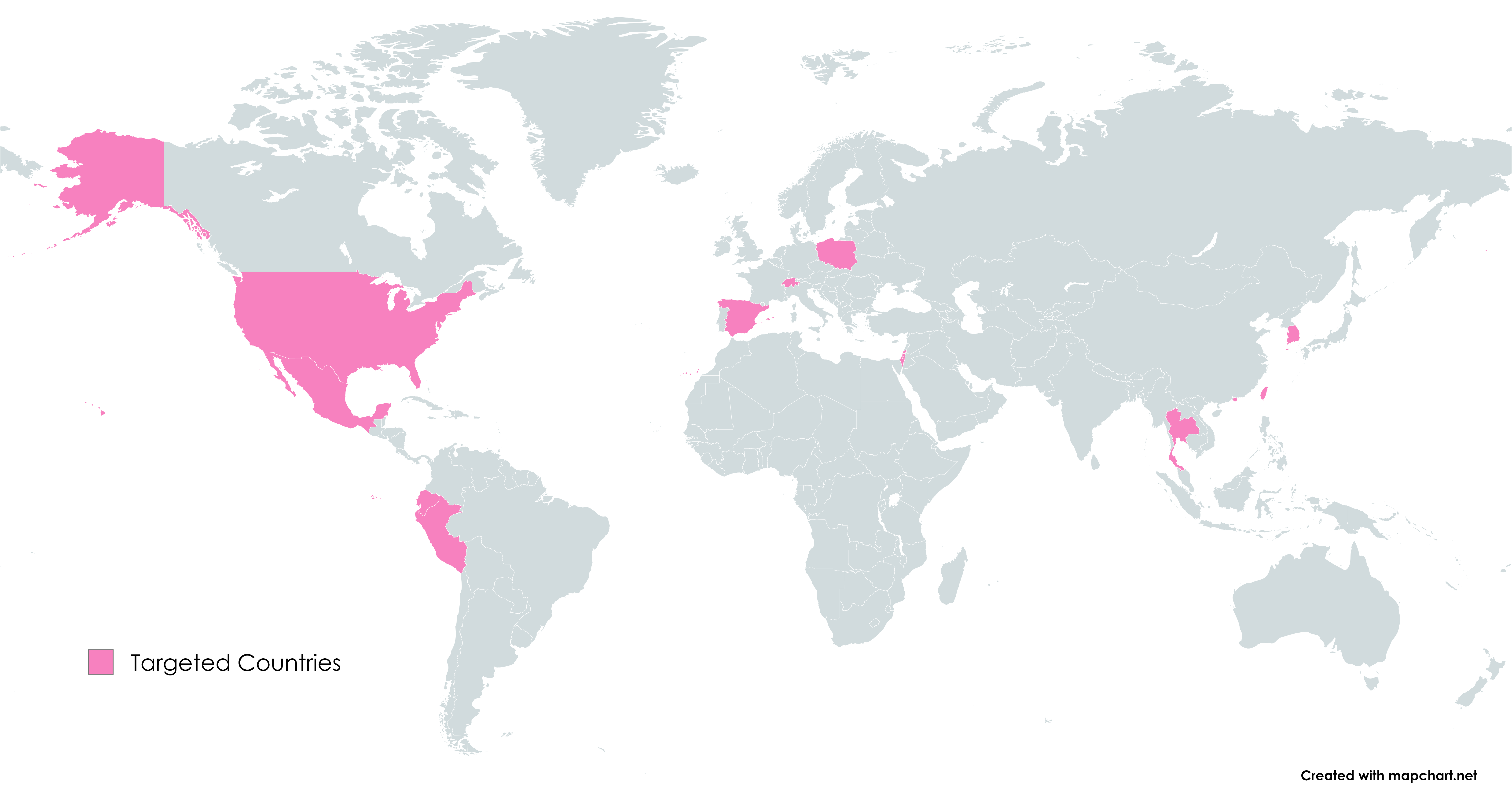 Figure 6 - Map of targeted countries according to Check Point’s
telemetry.