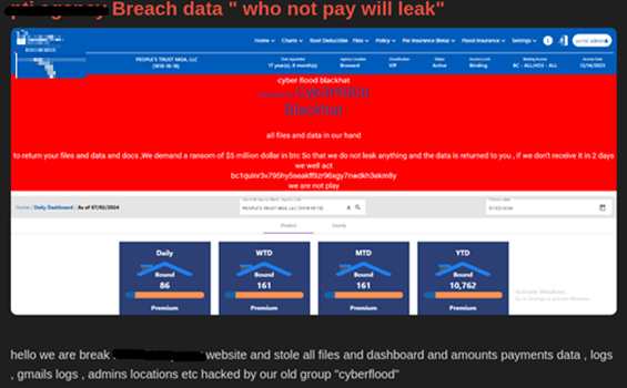 Figure 13 - FunkSec’s claim of ties to Cyb3r Fl00d.