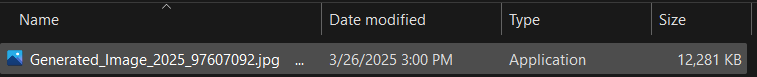 Figure 9 - Generated media file in a standard Windows Explorer
view