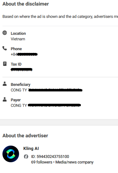 Figure 19 - Fake advertisements disclaimer page.