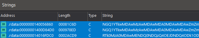 Figure 5: The encoded embedded payloads.