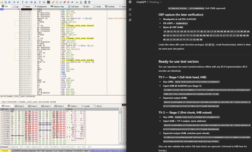 X Loader Programming Leveraging Generative AI to Reverse Engineer XLoader