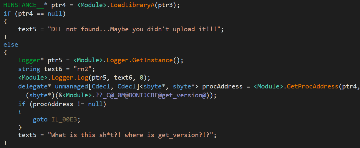 Figure 8: The Cavern Agent - native path of dual module dispatch → error strings.