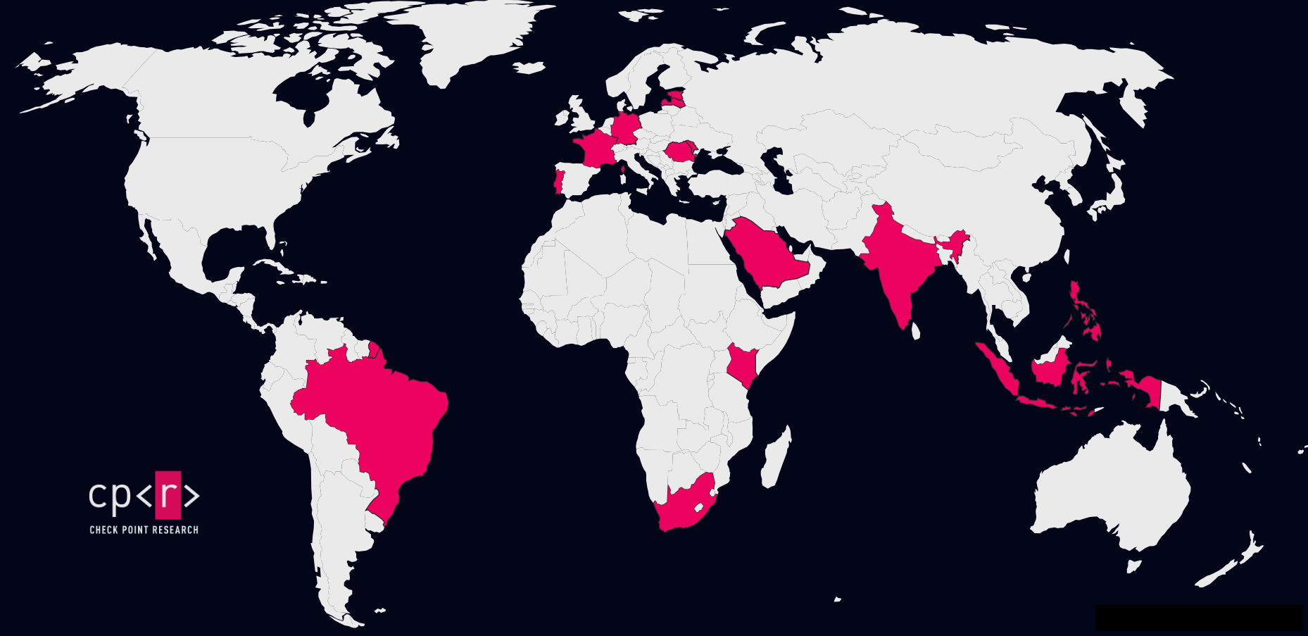 Figure 11 - Lazarus Operation Dream Job Global Campaign Targets.