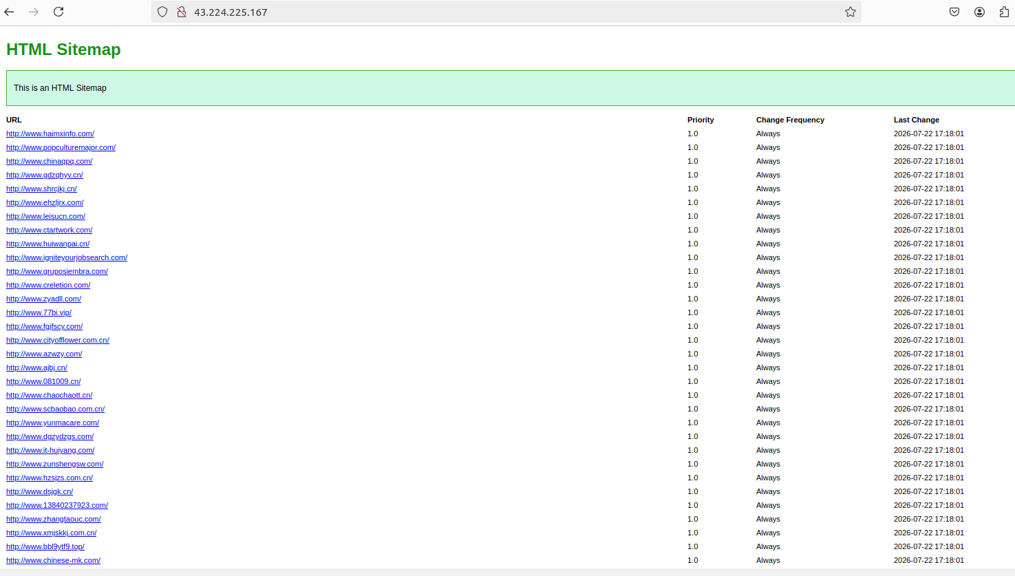 Figure 13 - Domain generator used by the group